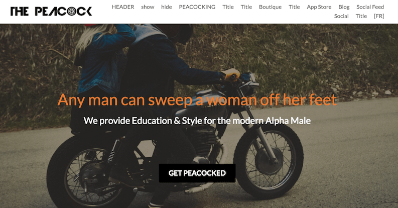 user's website that sells menswear user's website that sells menswear